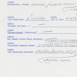 Western questionnaire, answ...