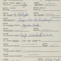 Western questionnaire, answ...
