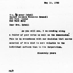 Letter from Florence Anders...
