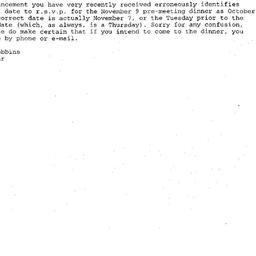 Correspondence, 2000-11-09....