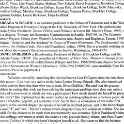 Minutes, 2001-05-07. Women ...