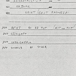 Eastern questionnaire, answ...