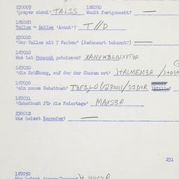 Western questionnaire, answ...