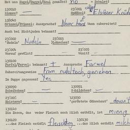 Western questionnaire, answ...