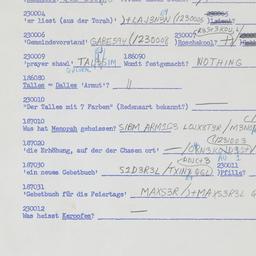 Western questionnaire, answ...