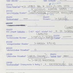 Western questionnaire, answ...