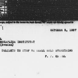 Radiogram from Frederick P....