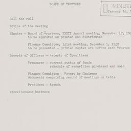 Board Meeting, 1/14/1943