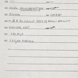Eastern questionnaire, answ...