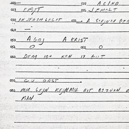 Eastern questionnaire, answ...