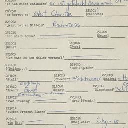 Western questionnaire, answ...