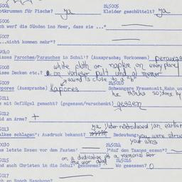Western questionnaire, answ...