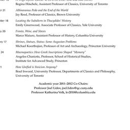 Schedules, Classical Civili...
