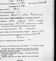 Carnegie Church Organs, War...