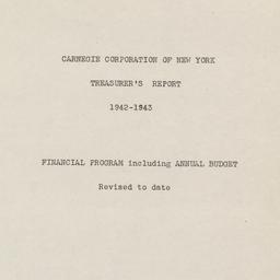 Treasurer's Report, 194...