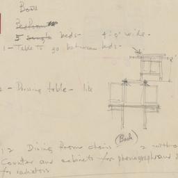 Furniture sketch details