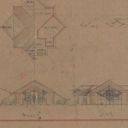 First floor, roof half plan...
