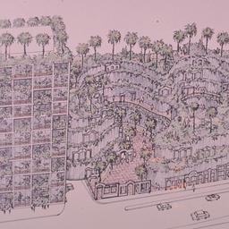 Aerial perspective drawing.