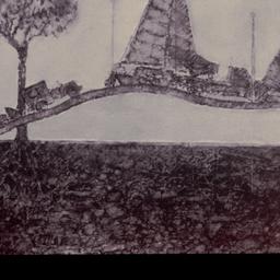 Drawing of vehicles on undu...