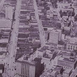 Aerial view, cityscape. His...
