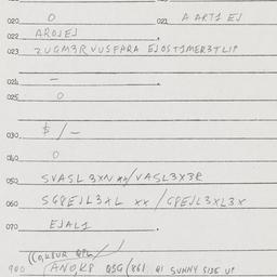 Eastern questionnaire, answ...