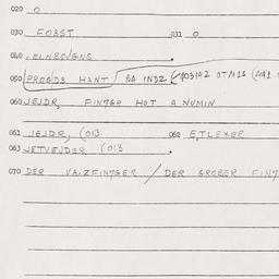Eastern questionnaire, answ...