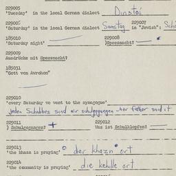 Western questionnaire, answ...