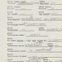Western questionnaire, answ...