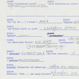 Western questionnaire, answ...
