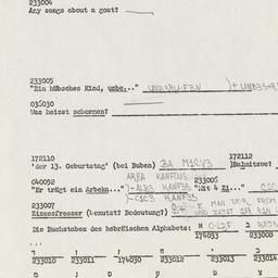 Western questionnaire, answ...