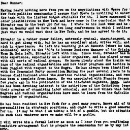 Letter from Ralph J. Bunche...