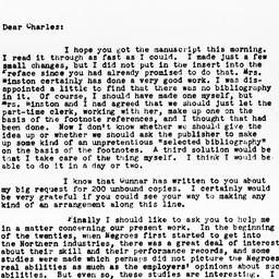 Letter from Richard Sterner...