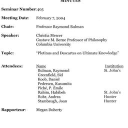 Minutes, 2005-02-07. Studie...