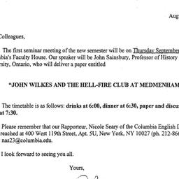Announcements, 2000-09-07. ...