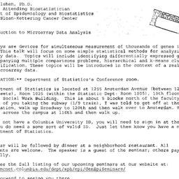 Announcements, 2005-04-14. ...
