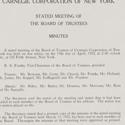 Board Meeting, 4/19/1932