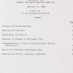 Meeting of the Finance and ...