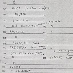 Eastern questionnaire, answ...