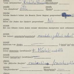 Western questionnaire, answ...
