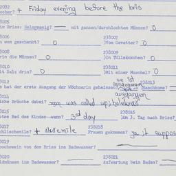 Western questionnaire, answ...