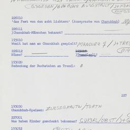 Western questionnaire, answ...