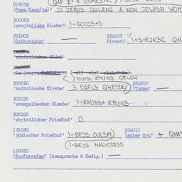 Western questionnaire, answ...
