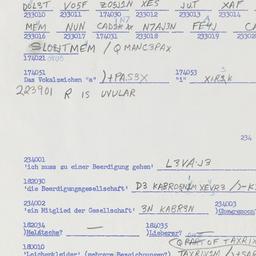 Western questionnaire, answ...