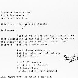 Letter from F.H. Styles of ...