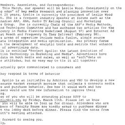 Announcements, 2005-03-14. ...
