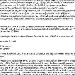 Announcements, 2004-12-06. ...