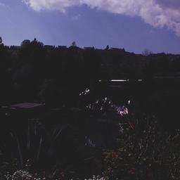 View of buildings on hillside.