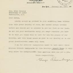 Letter from George Rosenber...
