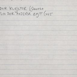Eastern questionnaire, answ...