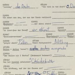 Western questionnaire, answ...